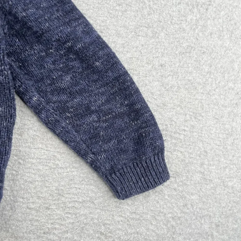 Baby B'gosh Knit Sweater Baby Size 24 Months Button Up Navy Blue Heather